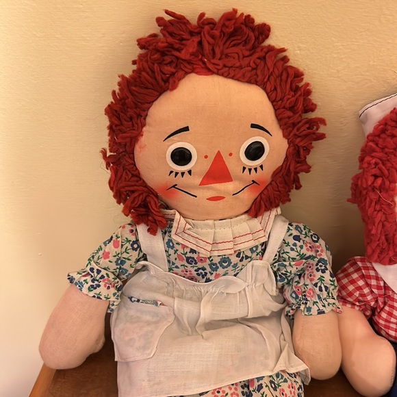 1970 Vintage Raggedy Ann and Andy Knickerbocker Toy Co cloth dolls - Picture 3 of 7